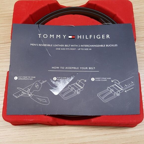 TOMMY HILFIGER Interchangeable Silver Belt Buckle Logo - Picture 6 of 7